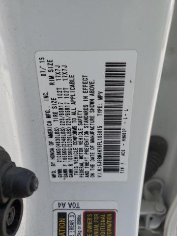 Photo 14 from auction – 2015 HONDA CR-V EXL with VIN 5J6RM4H76FL108015