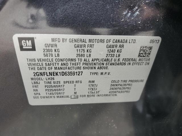 Photo 14 from auction – 2013 CHEVROLET EQUINOX LT with VIN 2GNFLNEK1D6359127