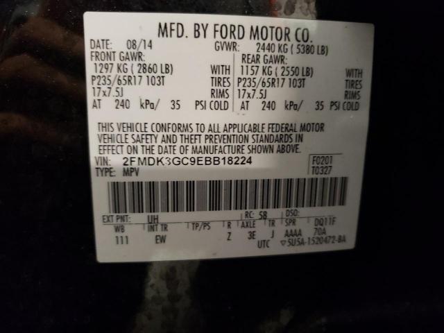 Photo 14 from auction – 2014 FORD EDGE SE with VIN 2FMDK3GC9EBB18224