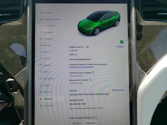Photo 9 from auction – 2019 TESLA MODEL X with VIN 5YJXCBE25KF202137