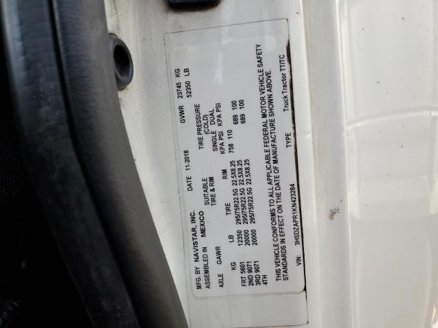 Photo 10 from auction – 2019 INTERNATIONAL LT625 with VIN 3HSDZAPR1KN423284