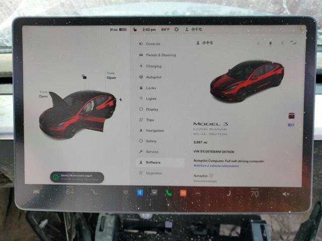 Photo 9 from auction – 2022 TESLA MODEL 3 with VIN 5YJ3E1EB4NF297006