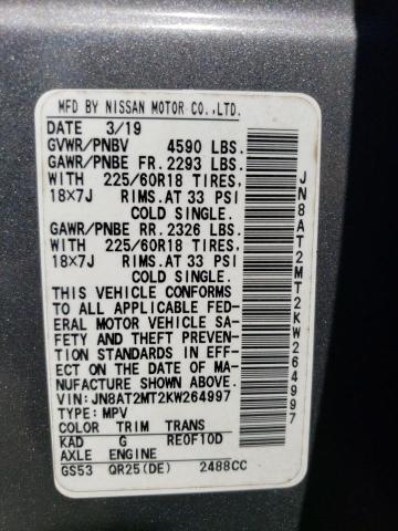 Photo 14 from auction – 2019 NISSAN ROGUE S with VIN JN8AT2MT2KW264997