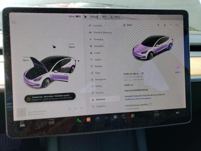 Photo 9 from auction – 2021 TESLA MODEL 3 with VIN 5YJ3E1EB6MF997592