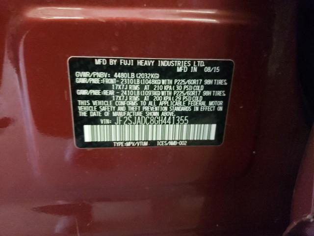 Photo 14 from auction – 2016 SUBARU FORESTER 2 with VIN JF2SJADC8GH441355