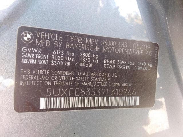 Photo 10 from auction – 2009 BMW X5 XDRIVE4 with VIN 5UXFE83539L310266