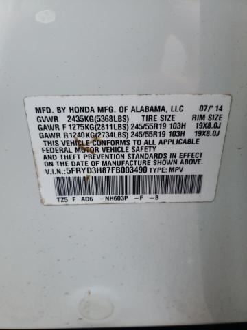 Photo 14 from auction – 2015 ACURA MDX ADVANC with VIN 5FRYD3H87FB003490