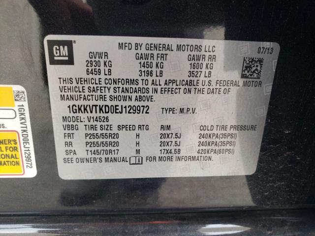 Photo 14 from auction – 2014 GMC ACADIA DEN with VIN 1GKKVTKD0EJ129972