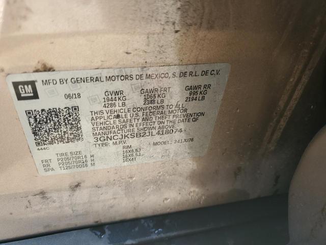Photo 14 from auction – 2018 CHEVROLET TRAX LS with VIN 3GNCJKSB2JL418074