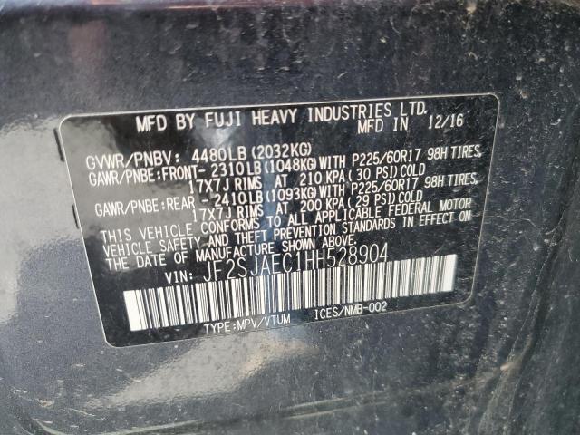 Photo 14 from auction – 2017 SUBARU FORESTER 2 with VIN JF2SJAEC1HH528904