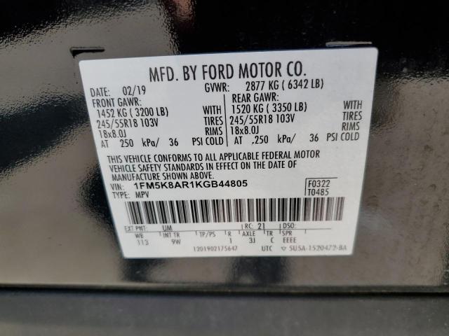 Photo 14 from auction – 2019 FORD EXPLORER with VIN 1FM5K8AR1KGB44805