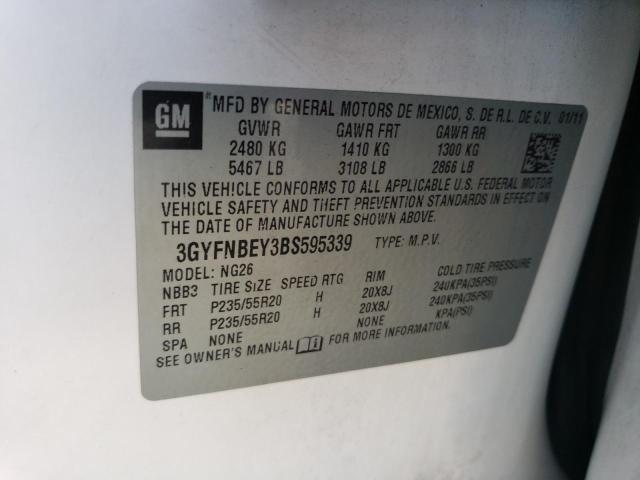 Photo 14 from auction – 2011 CADILLAC SRX PERFOR with VIN 3GYFNBEY3BS595339