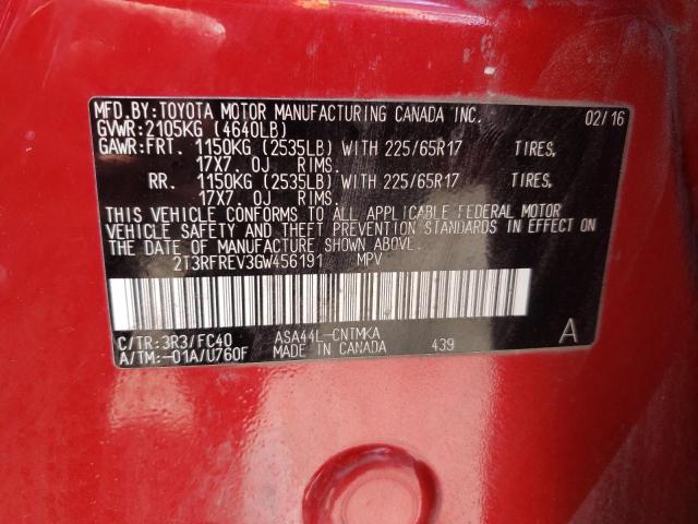 Photo 14 from auction – 2016 TOYOTA RAV4 XLE with VIN 2T3RFREV3GW456191