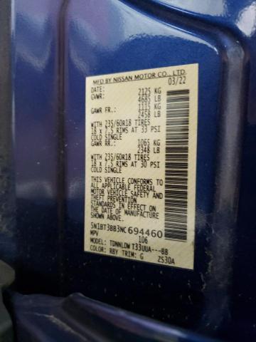 Photo 14 from auction – 2022 NISSAN ROGUE SV with VIN 5N1BT3BB3NC694460