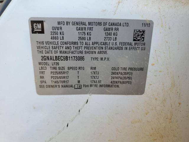 Photo 14 from auction – 2011 CHEVROLET EQUINOX LS with VIN 2GNALBEC9B1173086