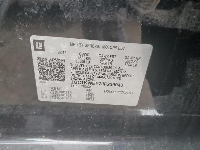 Photo 14 from auction – 2018 CHEVROLET SILVERADO with VIN 1GC1KWEY7JF239043