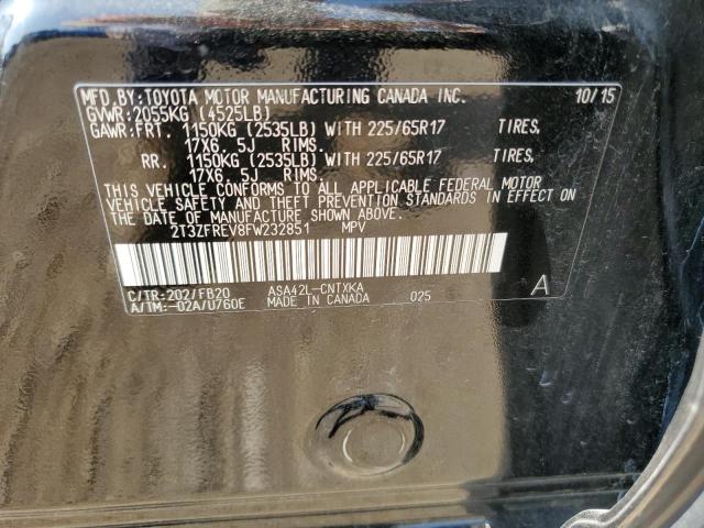 Photo 14 from auction – 2015 TOYOTA RAV4 LE with VIN 2T3ZFREV8FW232851