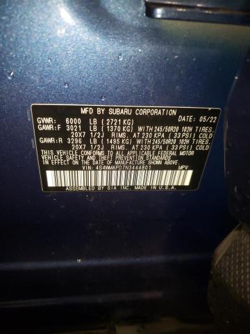 Photo 14 from auction – 2022 SUBARU ASCENT LIM with VIN 4S4WMAPD7N3444801