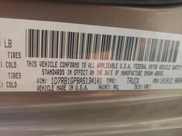 Photo 10 from auction – 2010 DODGE RAM 1500 with VIN 1D7RB1GP8AS134101