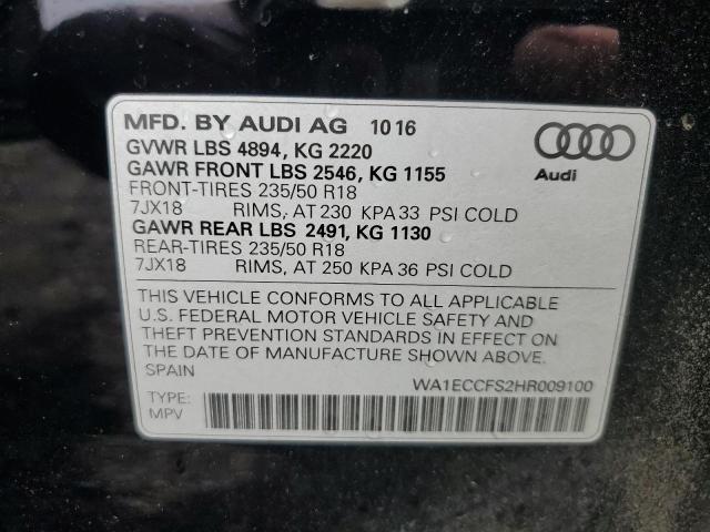 Photo 14 from auction – 2017 AUDI Q3 PREMIUM with VIN WA1ECCFS2HR009100