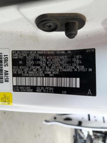 Photo 14 from auction – 2014 TOYOTA SIENNA XLE with VIN 5TDYK3DC5ES453876