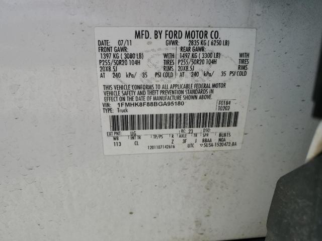 Photo 14 from auction – 2011 FORD EXPLORER L with VIN 1FMHK8F88BGA95180