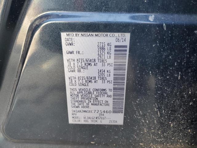 Photo 14 from auction – 2014 NISSAN PATHFINDER with VIN 5N1AR2MN1EC725460