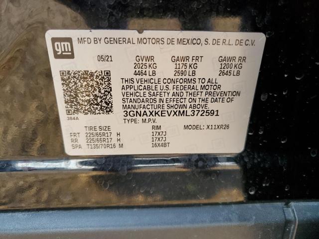 Photo 14 from auction – 2021 CHEVROLET EQUINOX LT with VIN 3GNAXKEVXML372591