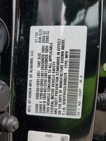 Photo 14 from auction – 2020 HONDA PASSPORT E with VIN 5FNYF8H53LB006378