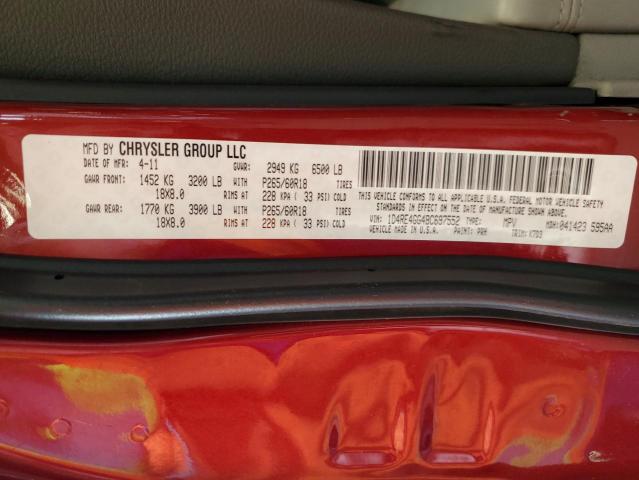 Photo 14 from auction – 2011 DODGE DURANGO CR with VIN 1D4RE4GG4BC697552
