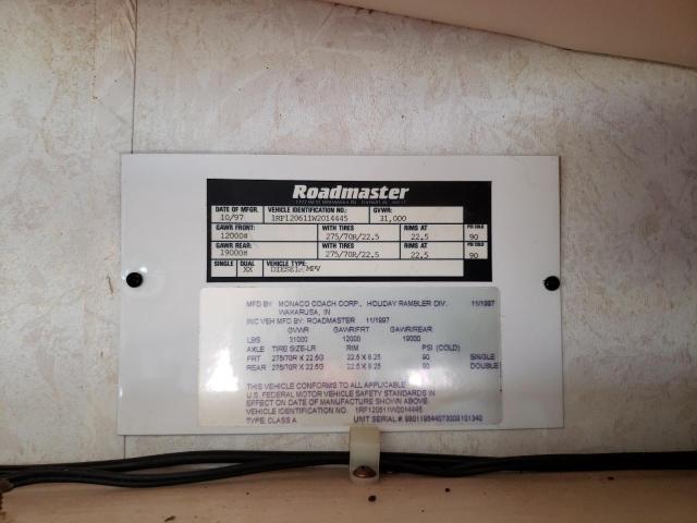 Photo 10 from auction – 1998 HOLR MOTORHOME with VIN 1RF120611W2014445