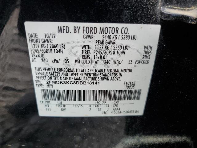 Photo 14 from auction – 2013 FORD EDGE LIMIT with VIN 2FMDK3KC8DBB18141