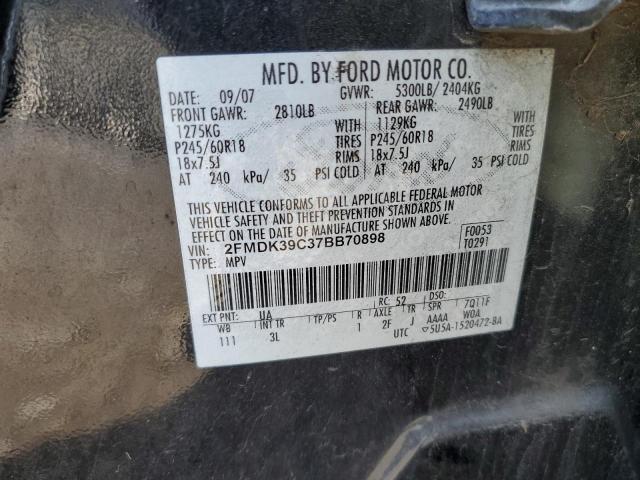 Photo 14 from auction – 2007 FORD EDGE SEL P with VIN 2FMDK39C37BB70898