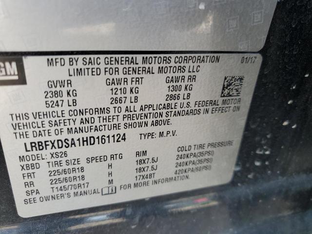 Photo 14 from auction – 2017 BUICK ENVISION E with VIN LRBFXDSA1HD161124