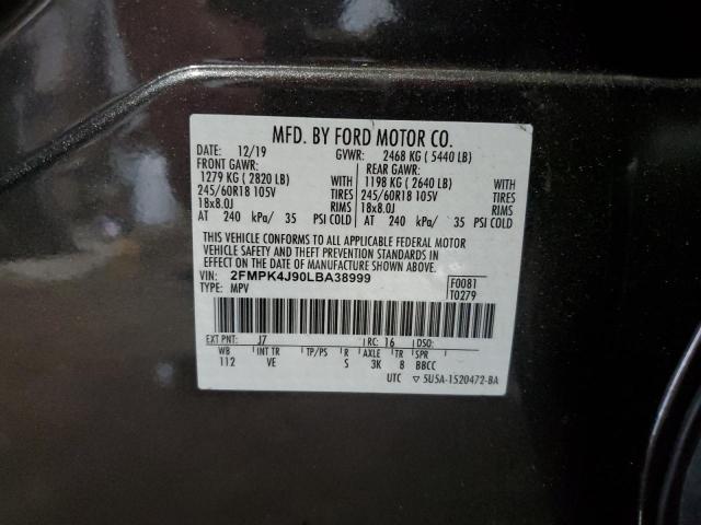 Photo 14 from auction – 2020 FORD EDGE SEL with VIN 2FMPK4J90LBA38999