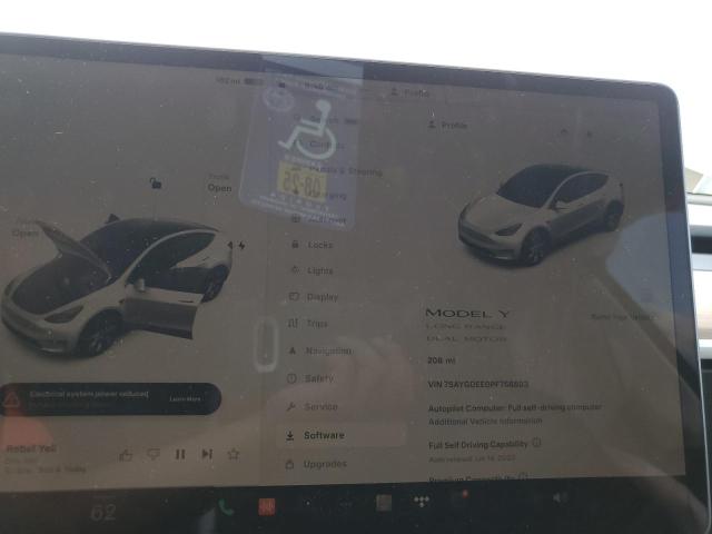 Photo 9 from auction – 2023 TESLA MODEL Y with VIN 7SAYGDEE0PF756503