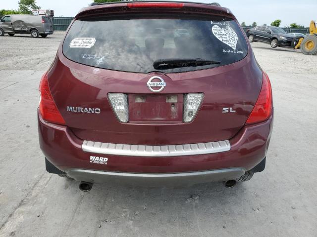 Photo 6 from auction – 2006 NISSAN MURANO SL with VIN JN8AZ08T16W429716