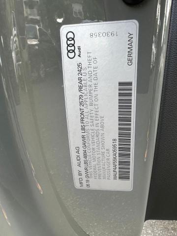 Photo 10 from auction – 2019 AUDI S5 PREMIUM with VIN WAUP4AF55KA059518