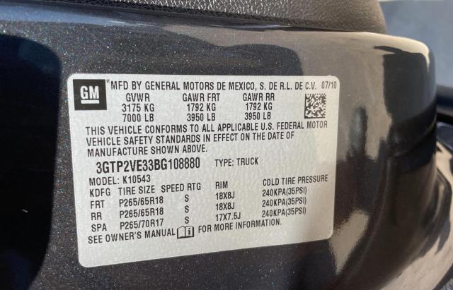 Photo 10 from auction – 2011 GMC SIERRA K15 with VIN 3GTP2VE33BG108880
