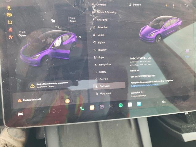 Photo 9 from auction – 2022 TESLA MODEL 3 with VIN 5YJ3E1EB1NF203969