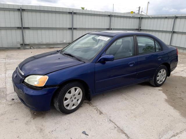 HONDA CIVIC EX 2002 with VIN 1HGES26822L022609 - Photo from auction