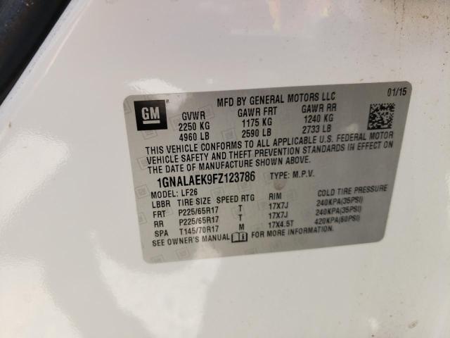 Photo 14 from auction – 2015 CHEVROLET EQUINOX LS with VIN 1GNALAEK9FZ123786