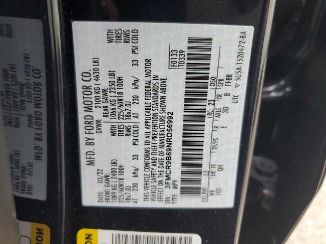 Photo 14 from auction – 2022 FORD BRONCO SPO with VIN 3FMCR9B69NRD56992