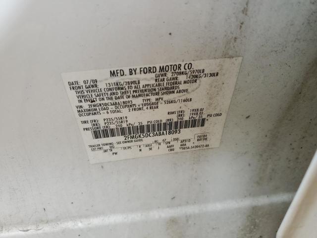 Photo 14 from auction – 2010 FORD FLEX LIMIT with VIN 2FMGK5DC3ABA18093