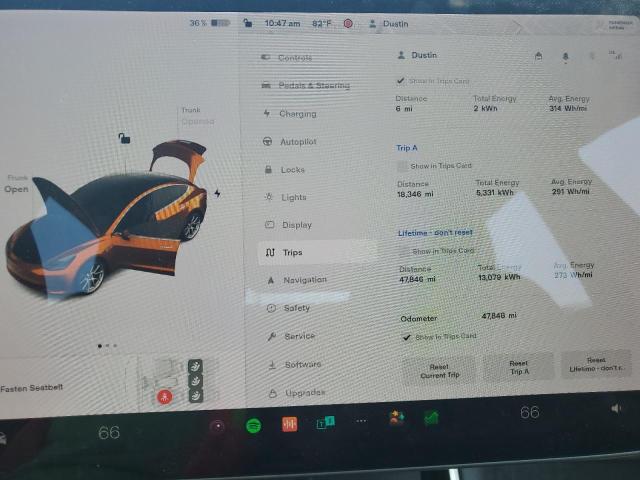 Photo 9 from auction – 2020 TESLA MODEL 3 with VIN 5YJ3E1EA9LF645323