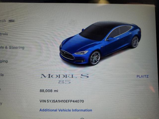 Photo 9 from auction – 2014 TESLA MODEL S with VIN 5YJSA1H10EFP44070