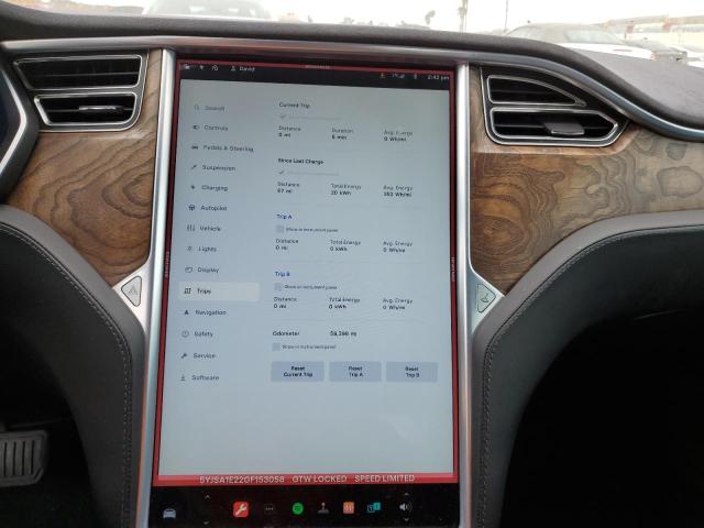 Photo 9 from auction – 2016 TESLA MODEL S with VIN 5YJSA1E22GF153058
