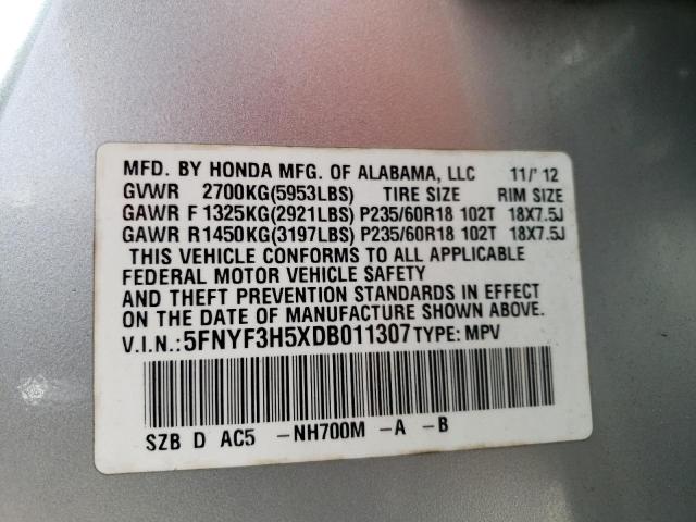 Photo 14 from auction – 2013 HONDA PILOT EXL with VIN 5FNYF3H5XDB011307