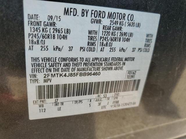Photo 14 from auction – 2015 FORD EDGE SEL with VIN 2FMTK4J85FBB96460