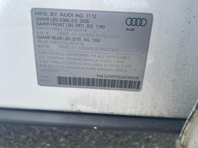 Photo 10 from auction – 2013 AUDI Q5 PREMIUM with VIN WA1LFAFP2DA034005